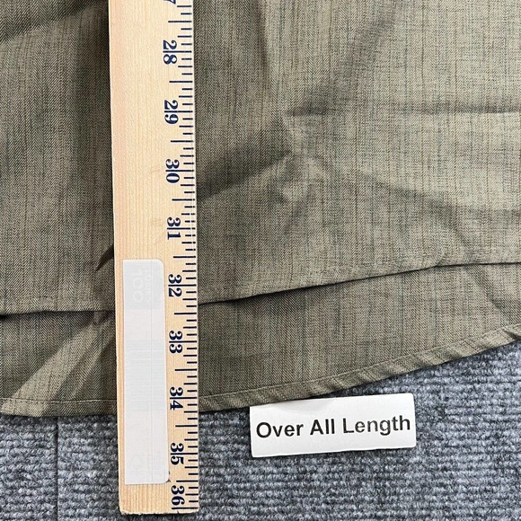 Vintage IQ Button Up Shirt Mens 3XL Green Long Sleeve Fabric Buttons USA Made - Picture 9 of 11